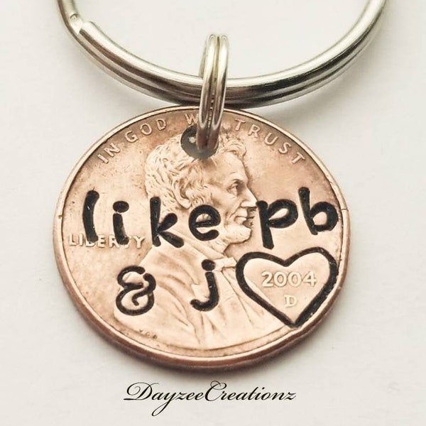 Personalized Best Friend Gift, Customize with Your own Text, or "Like PB & J" is Stamped- Unique Creative Birthday or Christmas Gift for Her