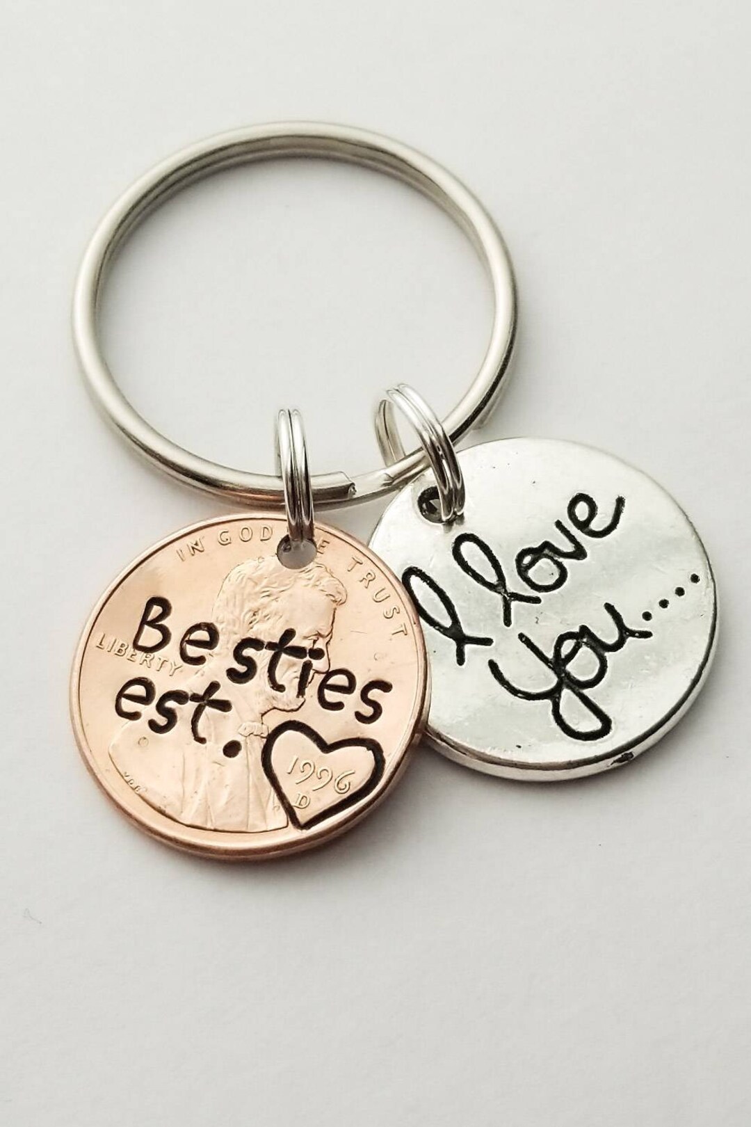 Custom Personalized Besties Est. Lucky Penny Keychain Best - Etsy