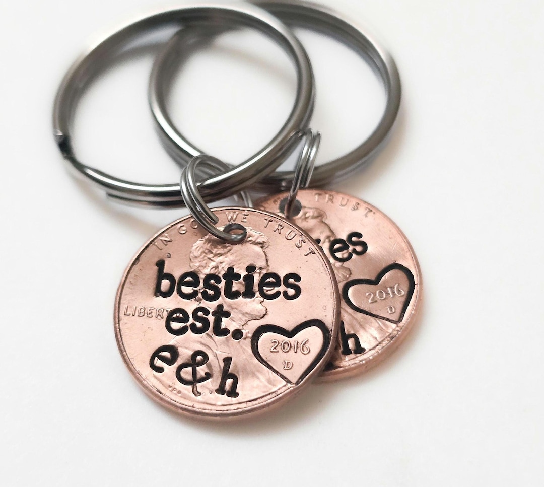 Best Friend Personalized Keyring Ride or Die Bestie BFF Soul Sister ...