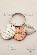 Custom Penny From Heaven Memorial Keychain, Gift, Child, Son, Daughter, Grief, Grandma, Dad, Mom, Sister, Brother, Husband,Grandpa,Friend