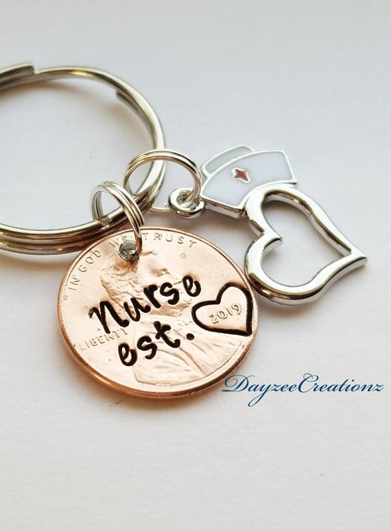 Nurse Gift, Custom Personalized Keychain, Nursing School Grad Gift, Unique Engraved Gift, Congratulations Gift, for Her or Him, Nurse Degree