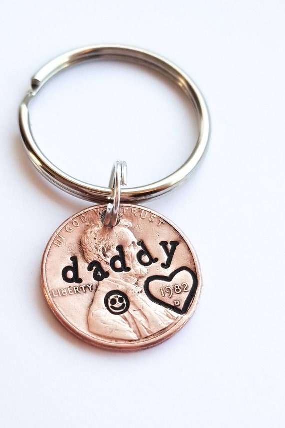Penny Keychain Fathers Day Gift Gift for Dad Personalized Dad Gift Keychain for Dad Penny