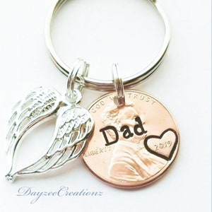 Custom Personalized Memorial Keychain Gift | Penny from Heaven| Sympathy | Remembrance | Loving Memory | For Her Him | Engraved | Thoughtful