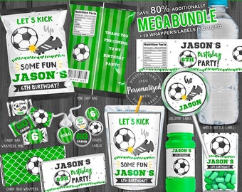 Soccer Candy Wrappers, Personalized, Soccer Decoration, Soccer Deco, Soccer Birthday, Soccer Party, Football, Sports, Soccer Bundle