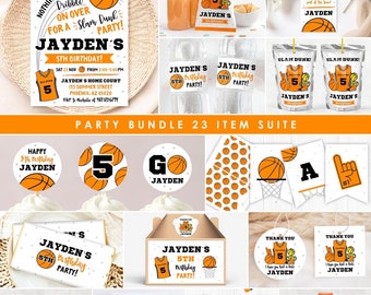 Basketball Bundle, Personalized, Basketball Decoration, Basketball Wrappers, Basketball Party, Slam Dunk, Party Hoop, Game On, BSK