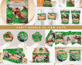 Dinosaur Bundle, Personalized, Dinosaur Decoration, Dinosaur Wrappers, Dinosaur Party, Dinosaur Package, Dino T-Rex, Three-Rex, DN2