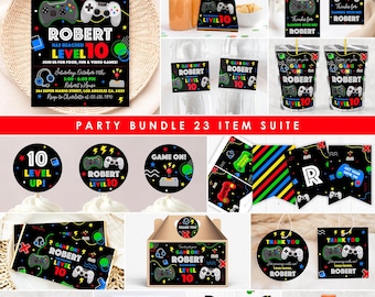 Video Game Bundle, Personalized, Gamer Bundle, Gamer Decoration, Game Wrappers, Game Party, Gaming, Arcade, Level Up, Game Truck VG1