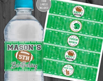 Football Water Label Etsy Football Water Label Etsy