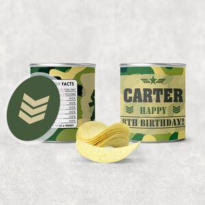 Soldier Mini Chips, Personalized, Soldier Chip Tube Label, Soldier Wrapper, Soldier Potato Chips, Army Mini Chips, Military, Army, COD, CM1