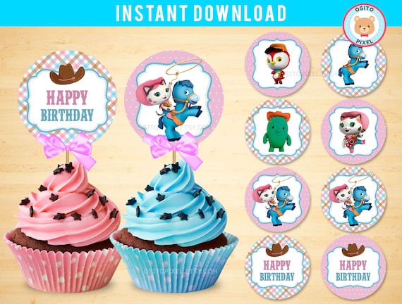 Cupcake Toppers Sheriff Callie Instant Download Sheriff Etsy