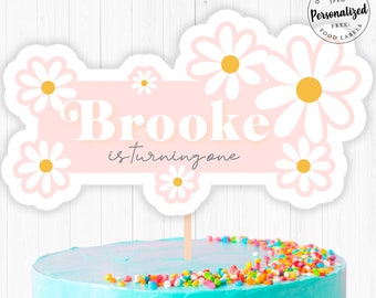 Daisy Flower Cake Topper, Personalized, Daisy Decoration, Daisy Birthday, Daisy Party, Wildflower, Boho Flower, Floral, Daisy Centerpieces