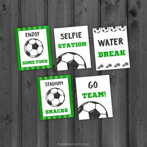 Soccer Signs Instant Download Soccer Decoration Soccer - Etsy