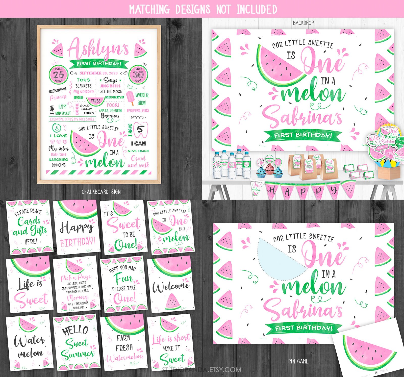 Watermelon Candy Wrappers Personalized Watermelon Chip Bag Etsy