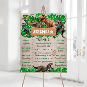 Dinosaur Milestone, Personalized, Dinosaur Decoration, Dinosaur Board, Dinosaur Chalkboard, Dinosaur Backdrop, Dinosaur Poster, DN2
