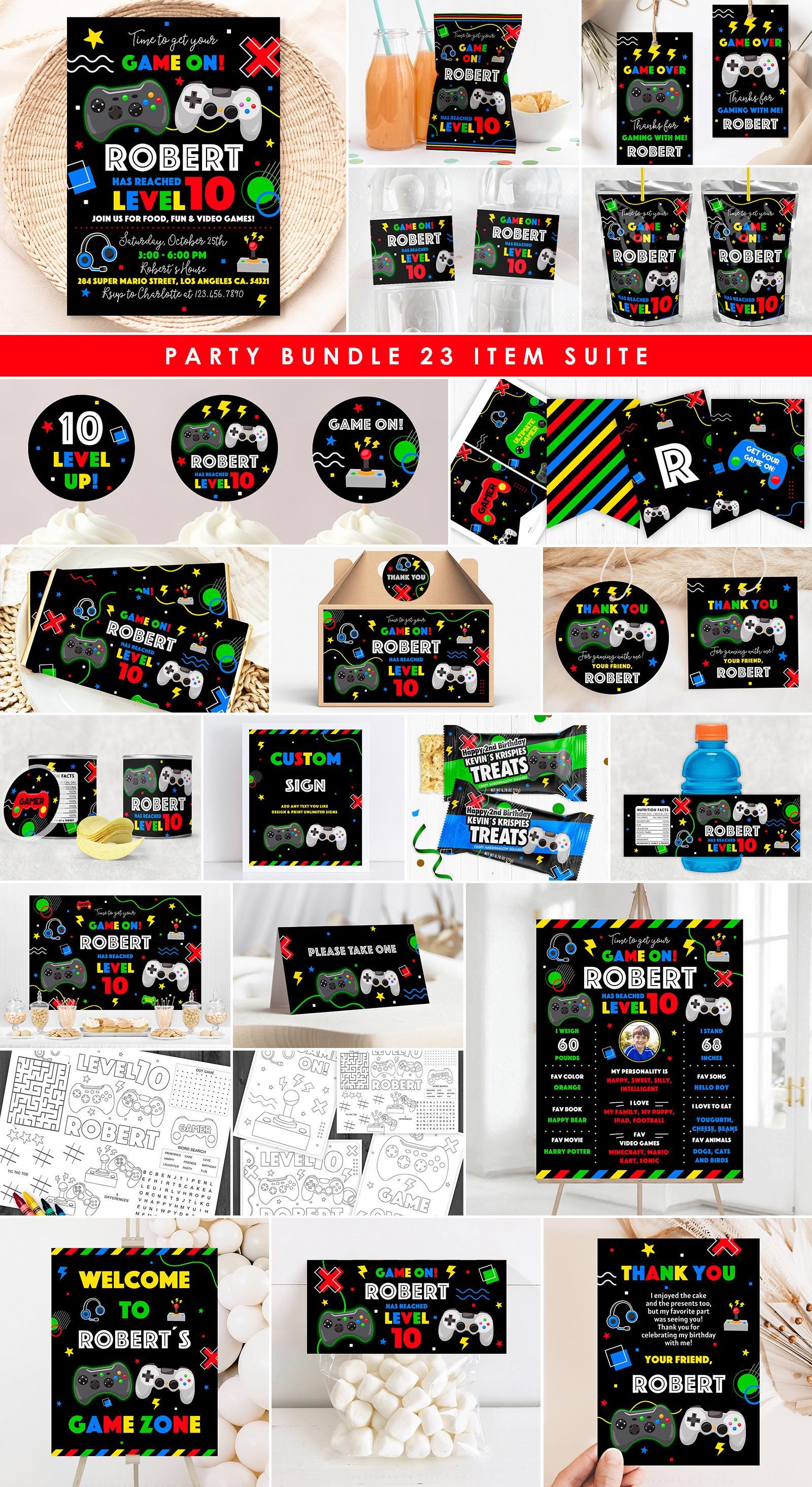 Video Game Invitation 2, Personalized, Video Game Party, Gamer ...