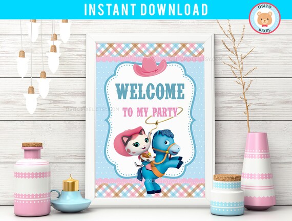 Welcome Sign Sheriff Callie Instant Download Sheriff Etsy