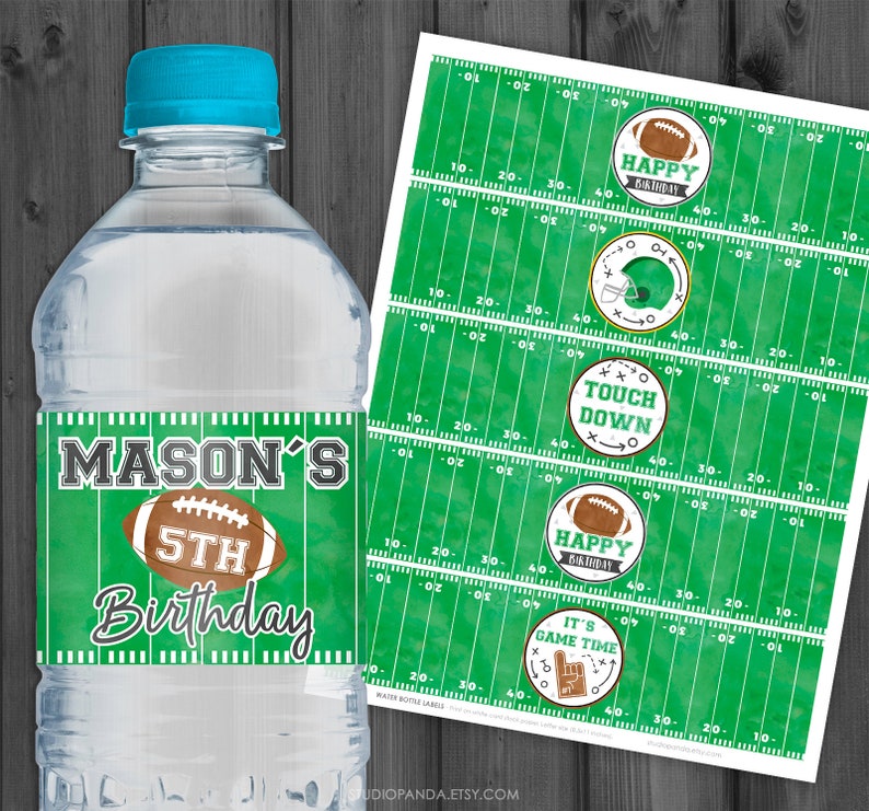 Football Candy Package Personalized Football Party Bundle Etsy