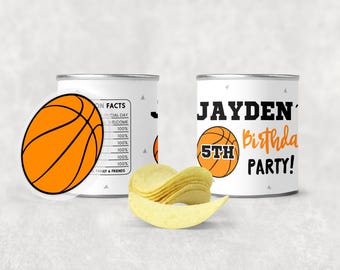 Basketball Mini Chips, Personalized, Basketball Chip Tube, Basketball Wrapper, Basketball Potato, Basketball Mini Chips Sports Chips BSK
