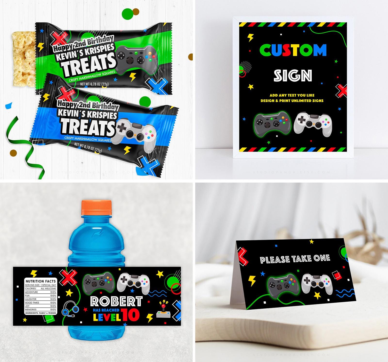 Video Game Bundle, Personalized, Gamer Bundle, Gamer Decoration, Game ...
