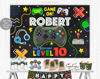 EXTRA LARGE XBOX personalised birthday banner kids poster decoration L@@K! EXTRA LARGE XBOX personalised birthday banner kids poster decoration L@@K!