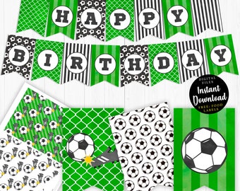 Soccer Banner, Instant Download, Soccer Decoration, Soccer Deco, Soccer Birthday, Soccer Party, Football Banner, Sports Banner Soccer Poster