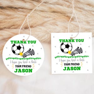 Étiquettes de football, téléchargement instantané, carte de remerciement de football, étiquettes de faveur de football, étiquette de faveur de sport, sports, football, carte de remerciement sportive, SC1
