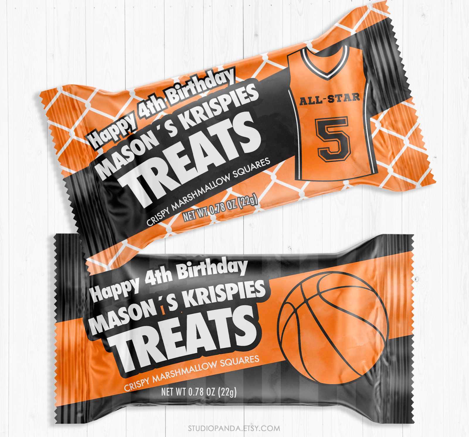 Basketball Candy Wrappers Personalized Sport Wrappers Chip Etsy