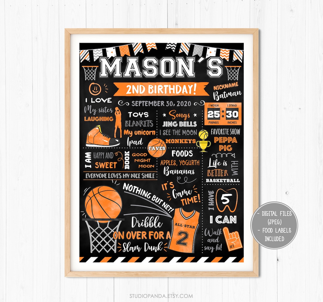 Basketball Chalkboard Black, Personalized, Basketball Board, Basketball