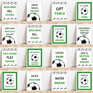Soccer Signs, Instant Download, Soccer Wall Art, Soccer Poster, Soccer Backdrop, Soccer Nursery, Sports, Sports Signs, Sports Nursery, SC1