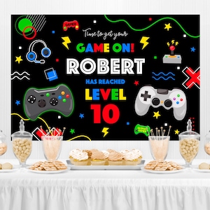 Cenário de videogame, personalizado, plano de fundo de videogame, banner de videogame, pôster de videogame, jogos, fliperama, subir de nível, caminhão de jogos VG1