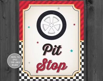 pit stop sign etsy