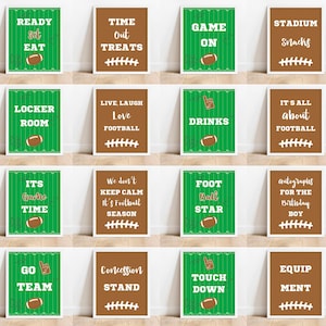Fußball-Schilder, Sofortiger Download, Fußball-Wandkunst, Fußball-Poster, Fußball-Hintergrund, Fußball-Schild, Sport-Rugby-Touchdown-Heckklappe, FT1