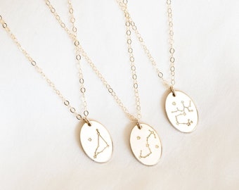 Gold Constellation Necklace / Gold Zodiac Necklace / Star Sign Necklace / Scorpio Necklace / Birthday Necklace / Bridesmaid Necklace