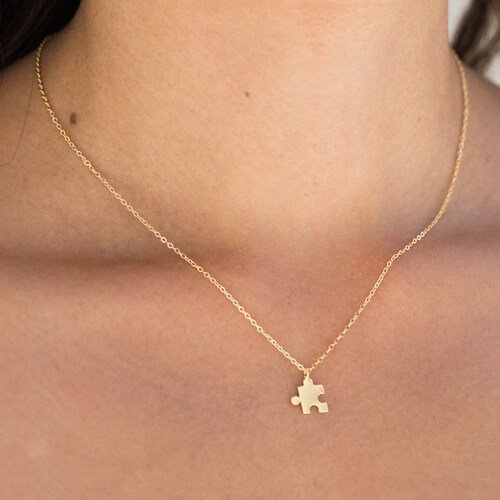 Autism Awareness Puzzle Piece Necklace// Puzzle Piece // Etsy