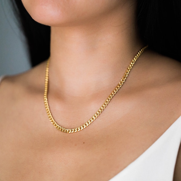 Thick Gold Chain Necklace / Chunky Gold Necklace / Gold Layering Necklace / Chunky Chain Necklace / Gold Statement Necklace / Gold Necklace