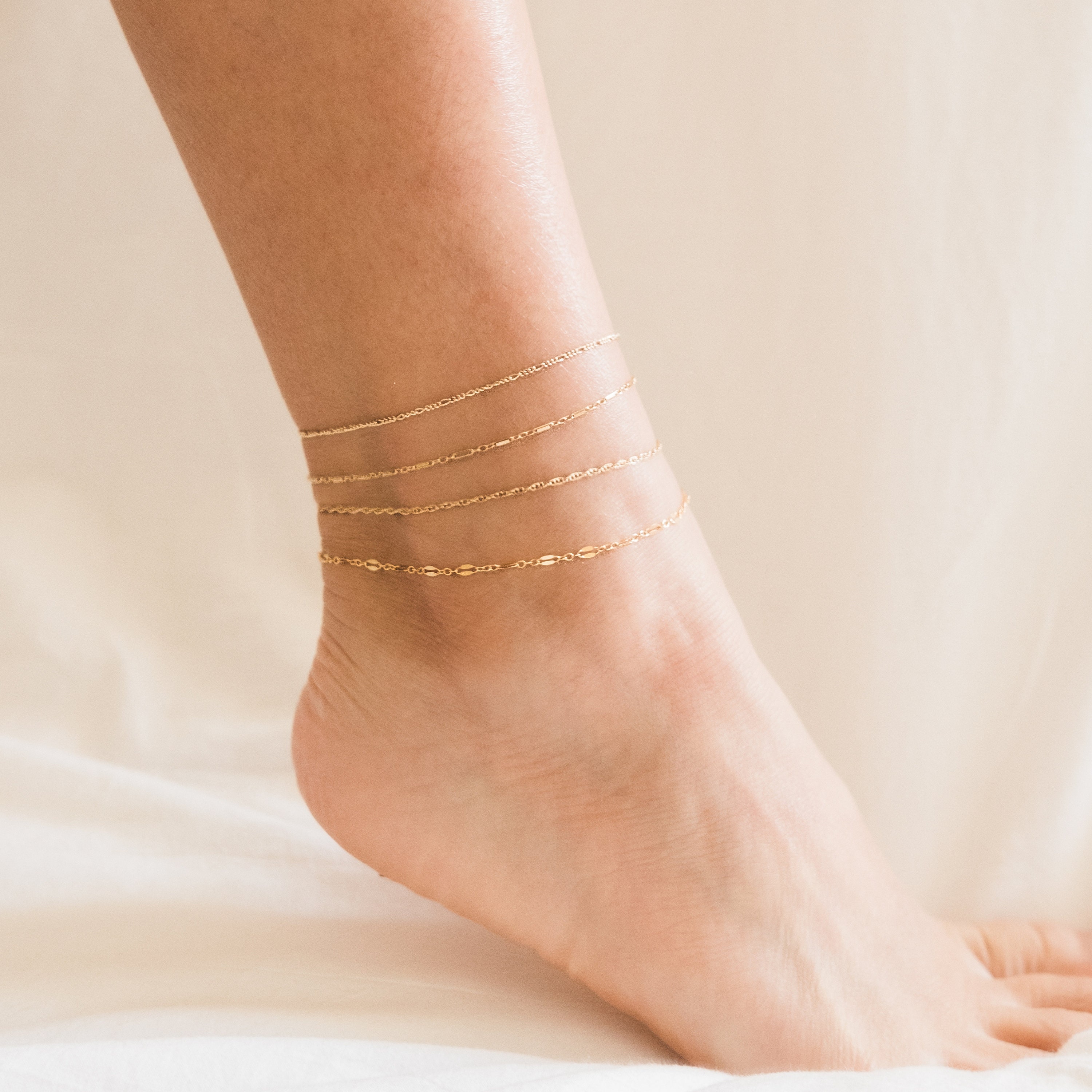Gold Anklet Chain, Anklet Bracelet – Rellery Dainty Anklet for Women – Elegant Everyday Jewelry & Perfect Gift | MLCRC1301 main image 1