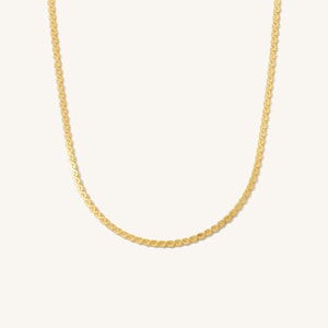 Collier chaîne serpentine / délicat collier rempli d&#39;or / collier en or pour tous les jours / chaîne vintage / collier de demoiselle d&#39;honneur / cadeau