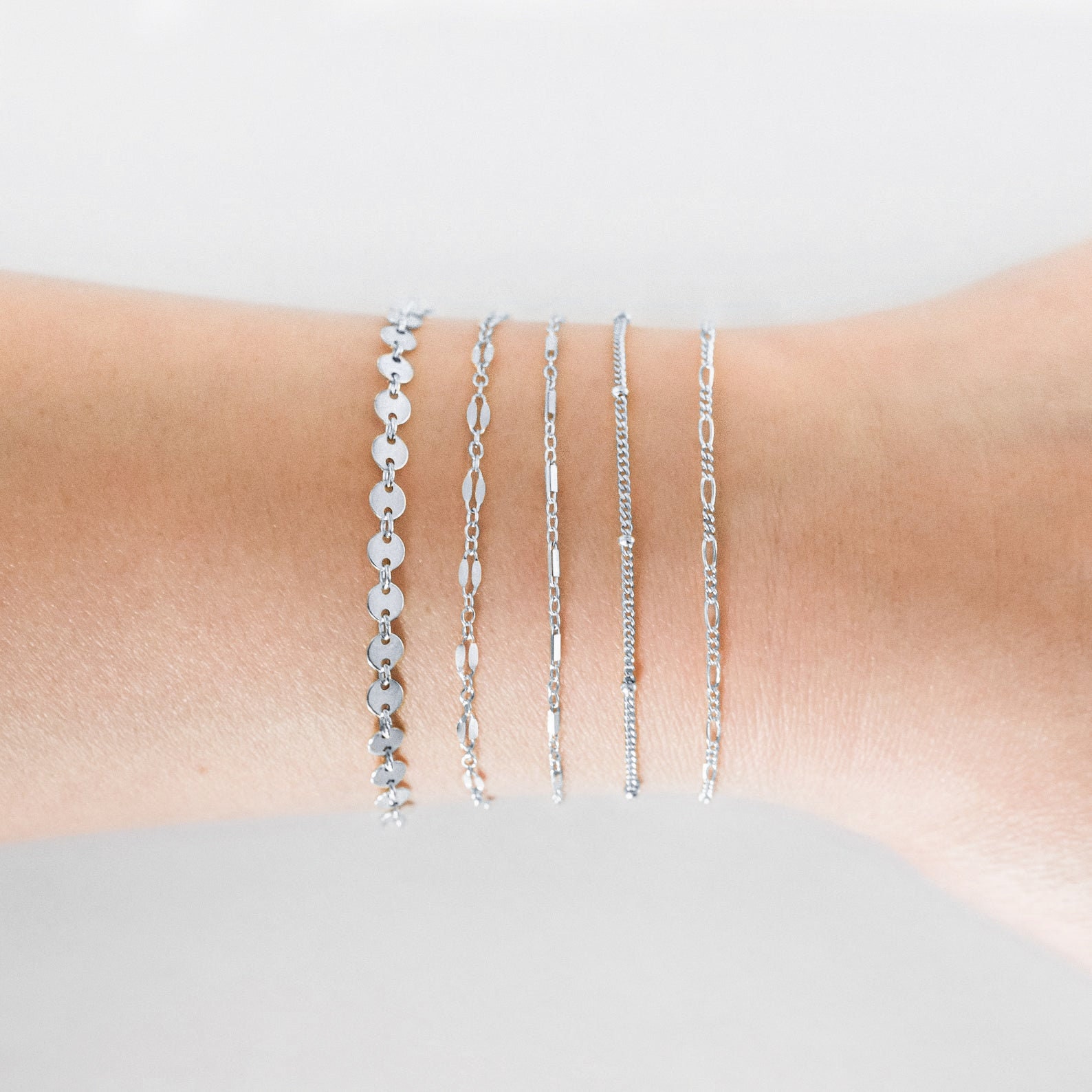 Dainty Silver Layering Bracelet