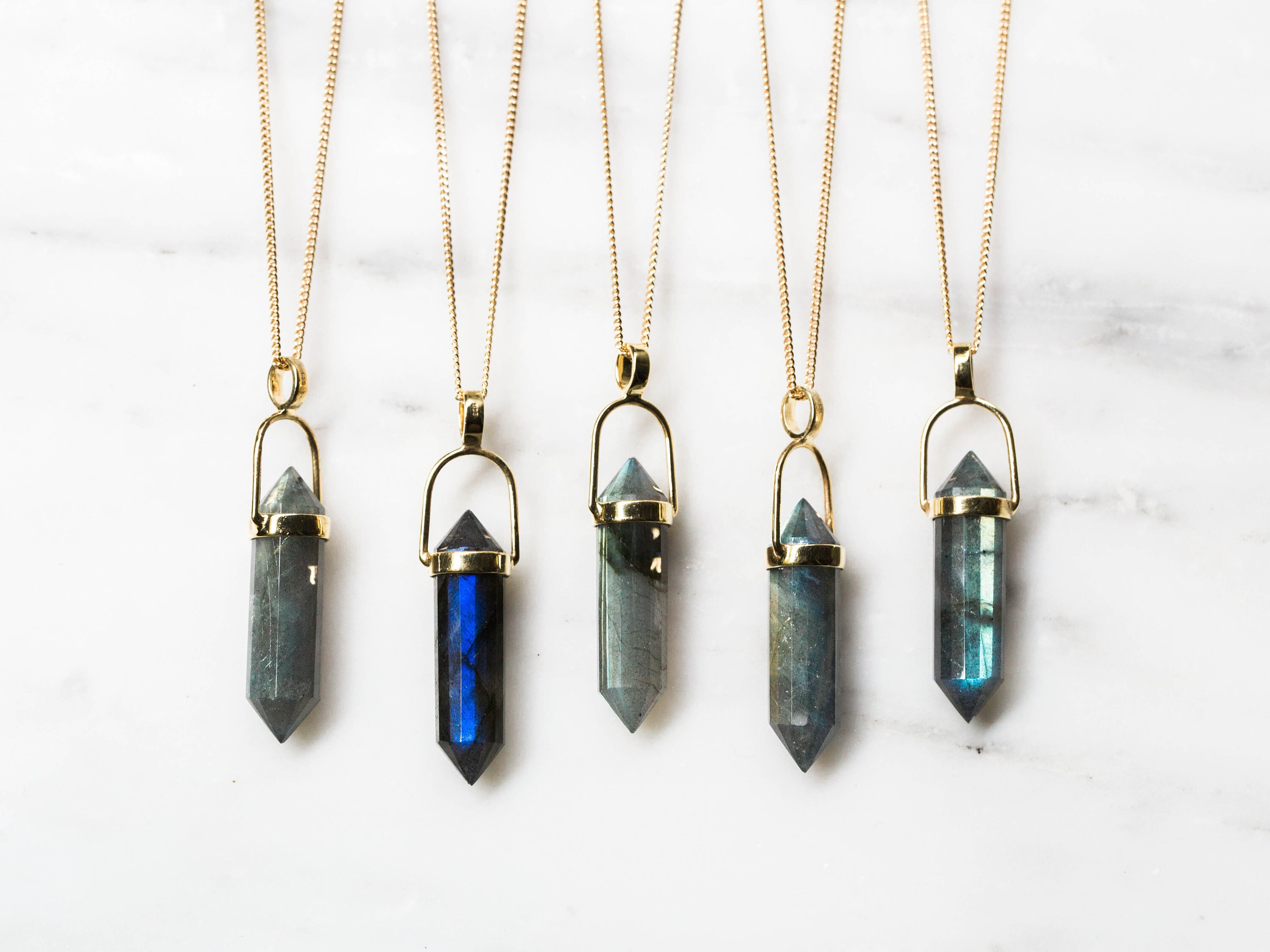 Labradorite Necklace Crystal 50