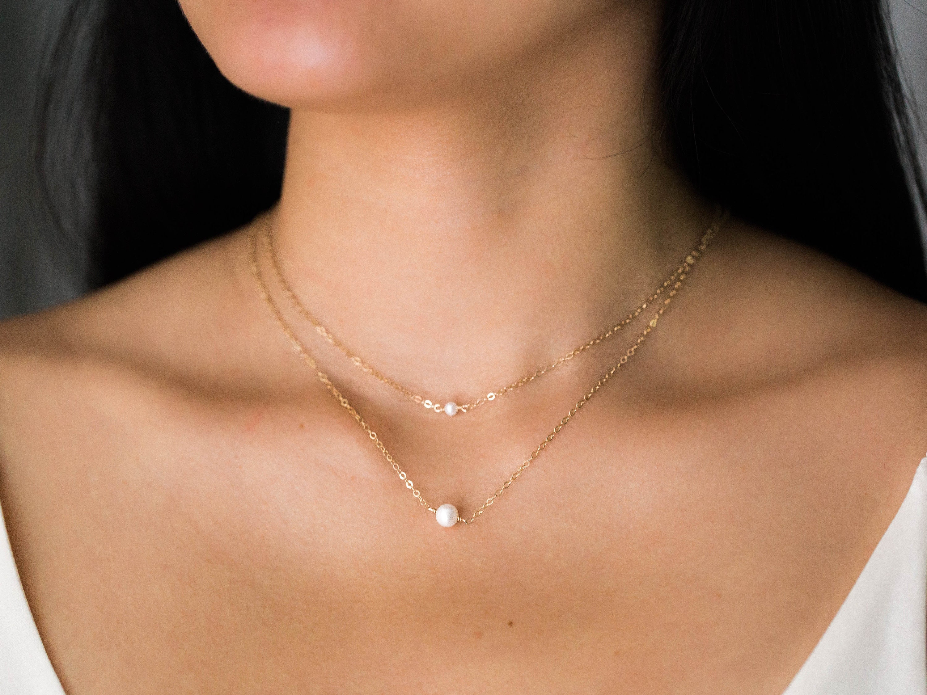 Double Layered Pearl Necklace 