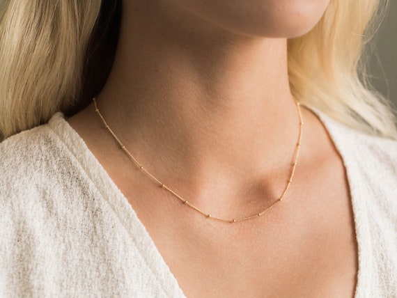 Gold Layered Necklace / Satellite Chain 