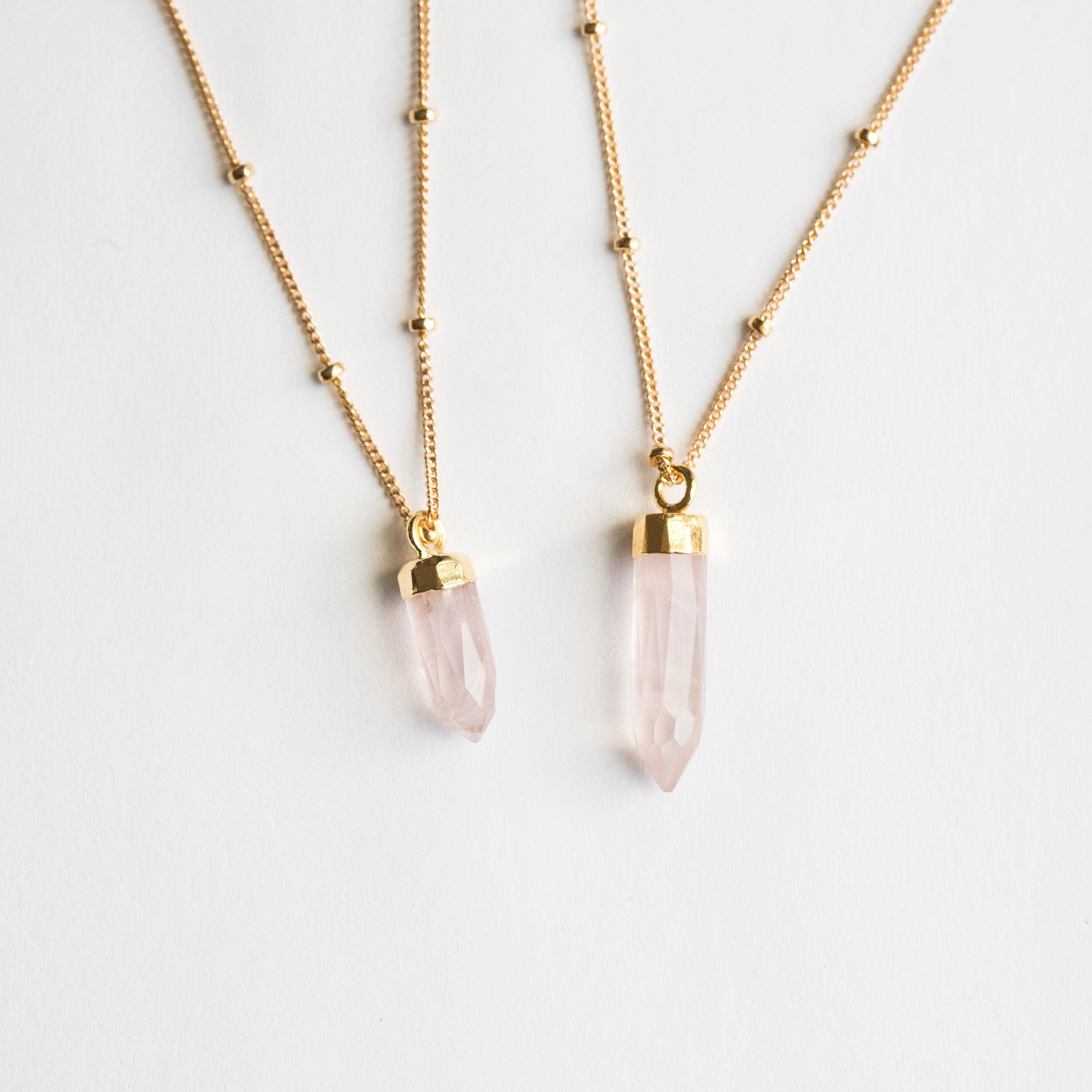 Rose Quartz Necklace / Rose Quartz Crystal Necklace / Rose Quartz Crystal  Point Necklace / Crystal Bullet Necklace / Boho Necklace / Spike - Etsy  Denmark