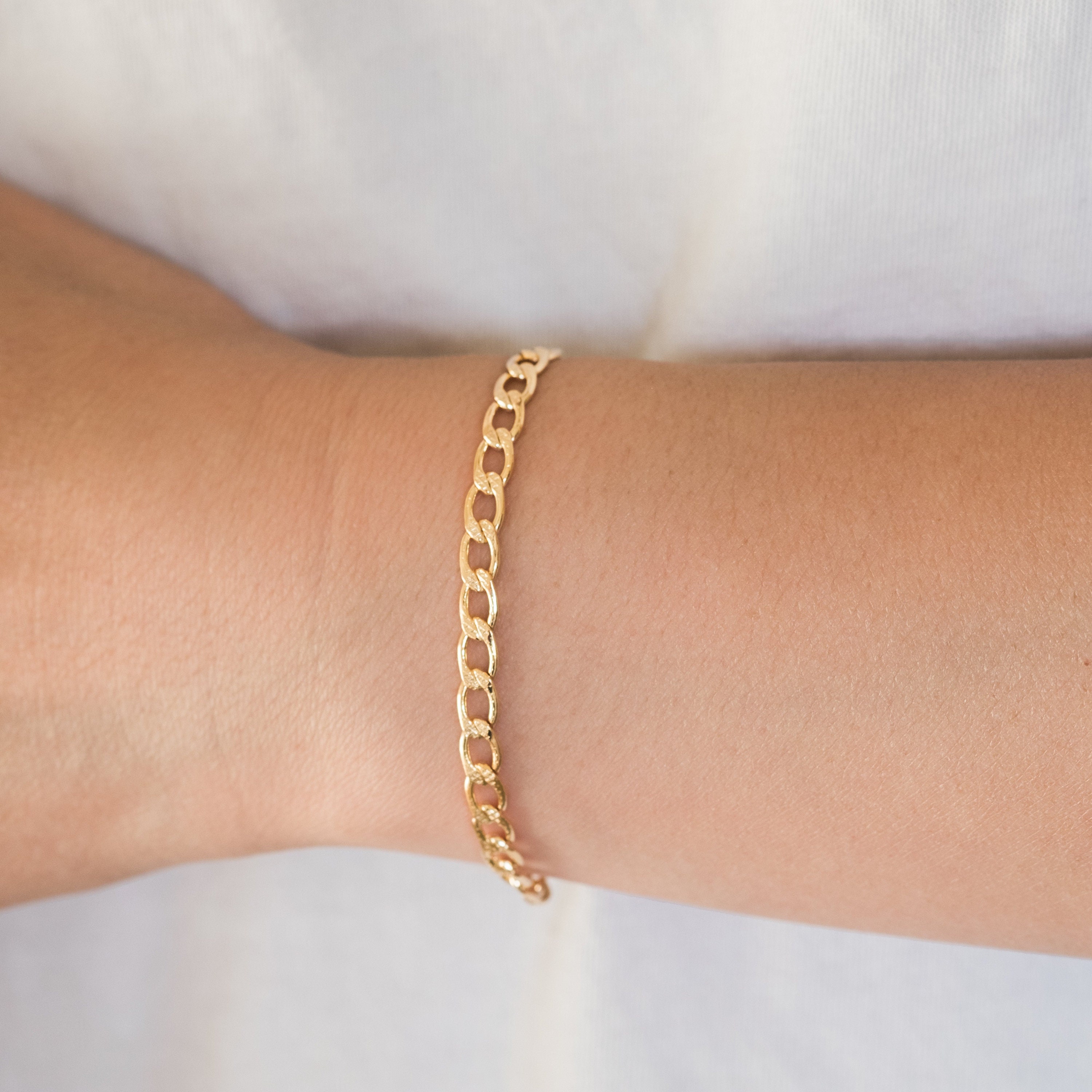 Thick Gold Chain Bracelet / Chunky Gold 