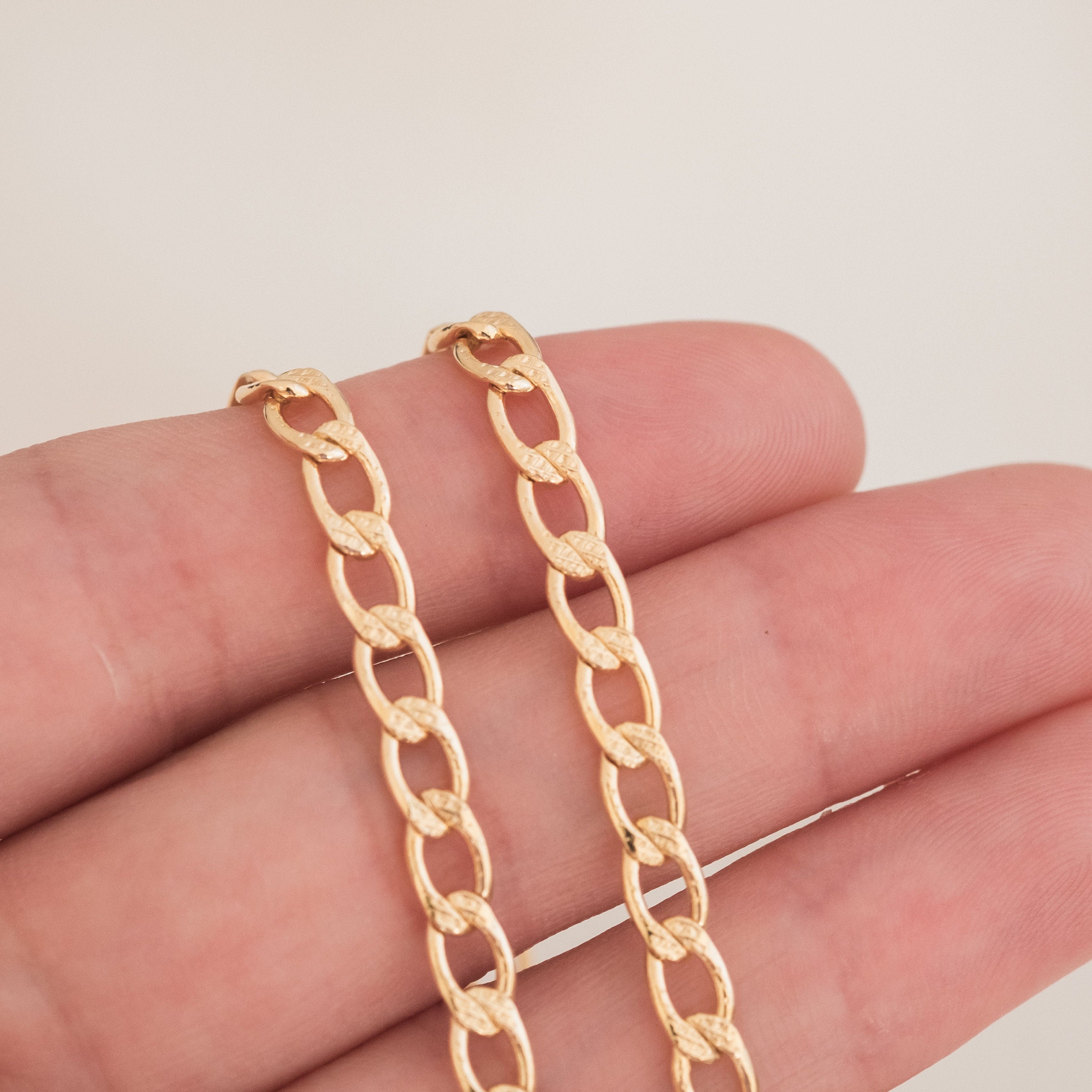 Thick Gold Chain Necklace / Large Link Necklace / Chunky Curb Etsy