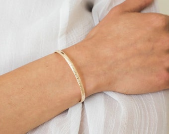 Flower Cuff Bracelet / Stacking Bracelet / Bangle / Wide Cuff / Dainty, Minimal Gold Bracelet / Signature Bracelet / Silver Bracelet