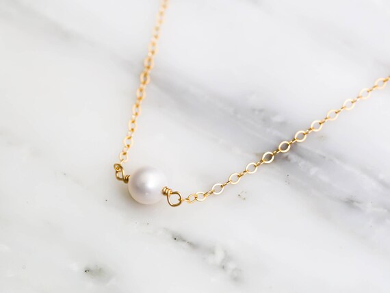 14k Gold Filled Pearl Necklace 