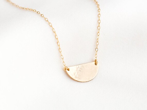 half moon pendant gold