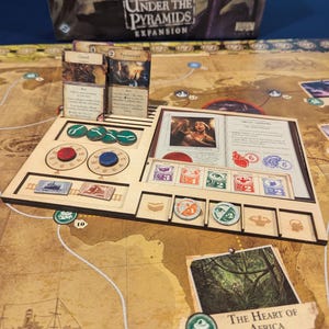 Handmade updated Lasercut Ultimate Wooden Eldritch Horror Player Dashboard