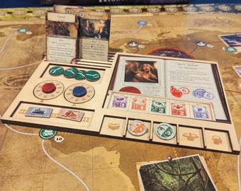Handmade updated Lasercut Ultimate Wooden Eldritch Horror Player Dashboard