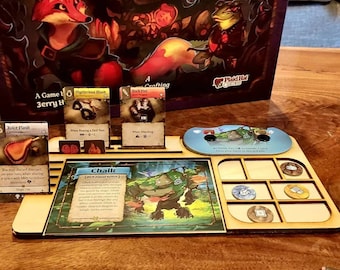 Handmade Wooden Upgrade Player Boards for all 4 famliars in Familiar Tales Board Game